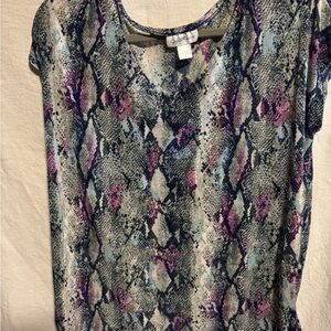 Multicolor Snake Print Women's Top